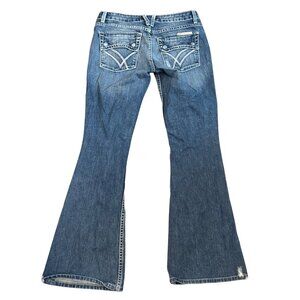 William Rast Belle Flare Jeans Womens 29 Distressed Medium Wash USA Made